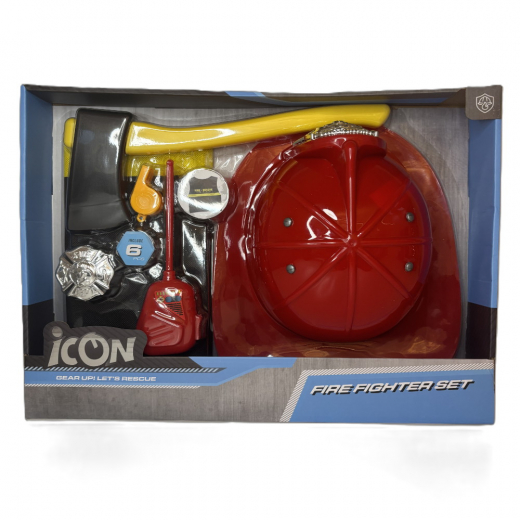 ICON -  Brandmanset med hjälm och yxa i gruppen LEKSAKER / Rollek / Utklädnad hos Spelexperten (20452)