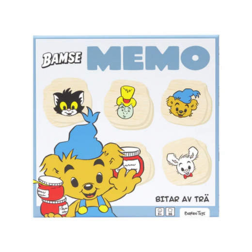 Bamse - Memo i trä i gruppen SÄLLSKAPSSPEL / Barnspel hos Spelexperten (2104)