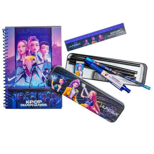 KPop Demon Hunters - Bumper Stationary Set 12 delar i gruppen LEKSAKER / Skapa & måla / Skriva och Rita hos Spelexperten (2112068-SR2511069)