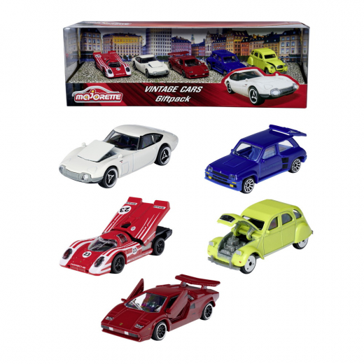 Majorette, Veteranbilar 5-Pack i gruppen LEKSAKER / Leksaksfordon hos Spelexperten (212052013)