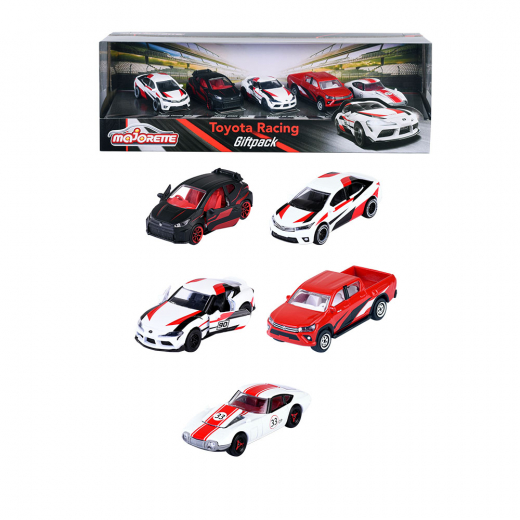 Majorette, Toyota Racerbil  5-Pack i gruppen LEKSAKER / Leksaksfordon hos Spelexperten (212053189)