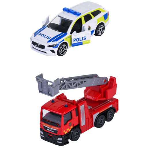 Majorette - Svenska Utryckningsfordon 2 Pack i gruppen LEKSAKER / Leksaksfordon hos Spelexperten (212057262DNS)