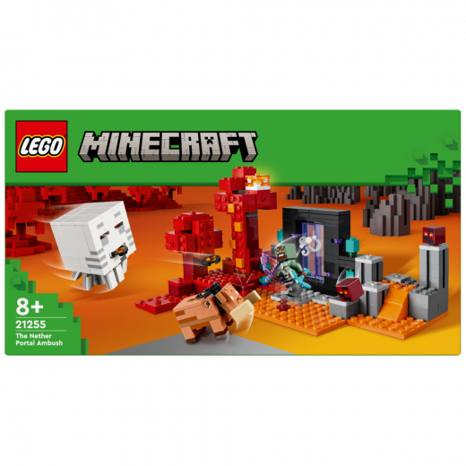 LEGO Minecraft - Attack vid Nether-portalen i gruppen LEKSAKER / LEGO / LEGO Minecraft hos Spelexperten (21255)