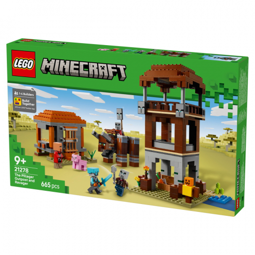 LEGO Minecraft - Plundrarvakttorn och vildtjur i gruppen LEKSAKER / LEGO / LEGO Minecraft hos Spelexperten (21278)