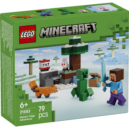 LEGO Minecraft - Steves Taigaäventyr i gruppen LEKSAKER / LEGO / LEGO Minecraft hos Spelexperten (21583)