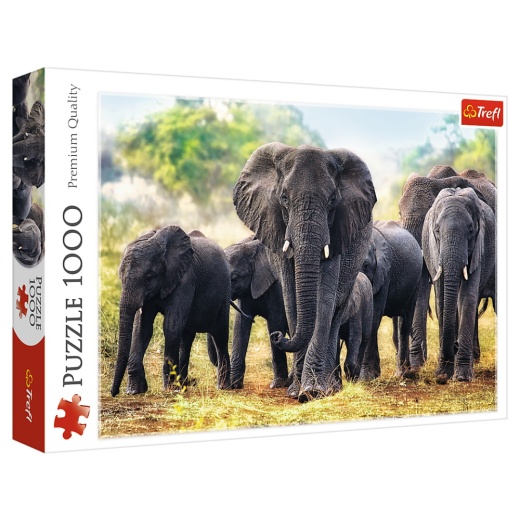 Trefl Pussel: African Elephants 1000 Bitar i gruppen PUSSEL / 1000 bitar hos Spelexperten (22-10442)