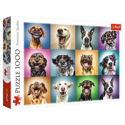 Trefl Pussel: Funny Dog Portraits 1000 Bitar i gruppen PUSSEL / 1000 bitar hos Spelexperten (22-10462)