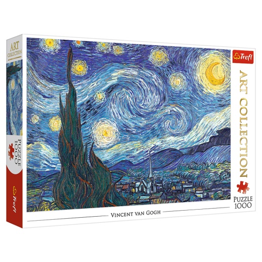 Trefl Pussel: The Starry Night, Van Gogh 1000 Bitar i gruppen PUSSEL / 1000 bitar hos Spelexperten (22-10560)