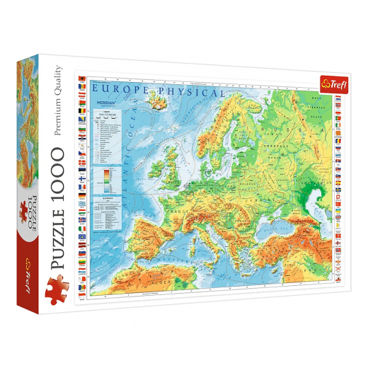 Trefl Pussel: Physical Map of Europe 1000 Bitar i gruppen PUSSEL / 1000 bitar hos Spelexperten (22-10605)