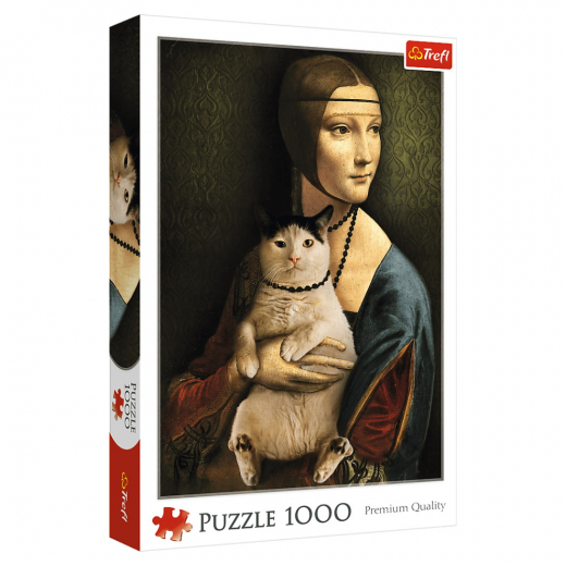 Trefl Pussel: Lady with a Cat 1000 Bitar i gruppen PUSSEL / 1000 bitar hos Spelexperten (22-10663)