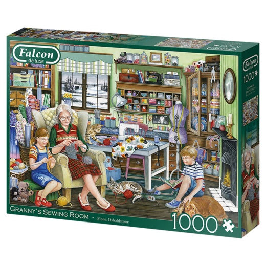 Jumbo Pussel - Granny`s Sewing Room 1000 Bitar i gruppen  hos Spelexperten (22-11273)