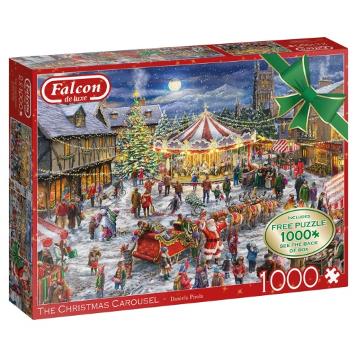 Jumbo Pussel - Christmas Carousel 2x1000 Bitar i gruppen  hos Spelexperten (22-11308)