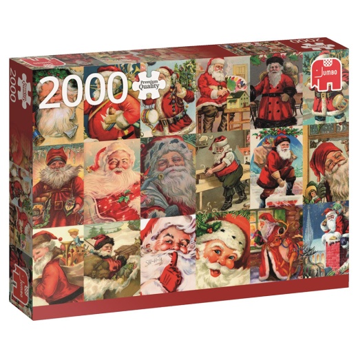 Jumbo pussel - Vintage Santa's 2000 Bitar i gruppen  hos Spelexperten (22-18589)
