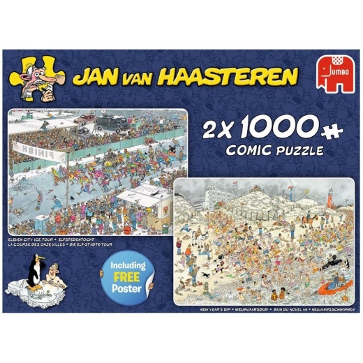 Jan Van Haasteren pussel: Winter Fun 2 x 1000 bitar i gruppen  hos Spelexperten (22-19081)