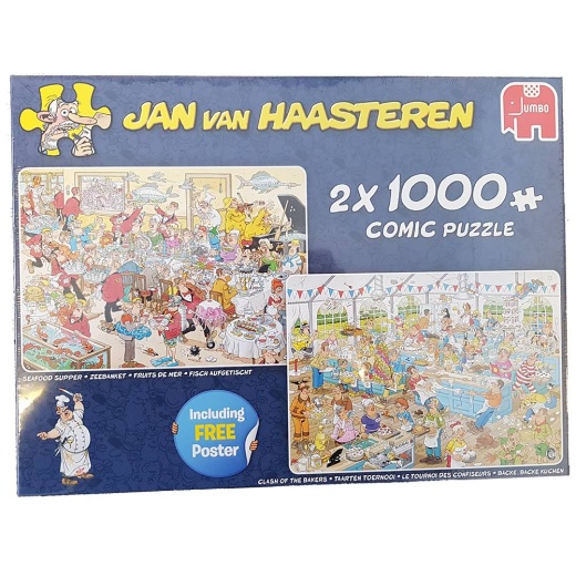 Jan Van Haasteren pussel: Foodfrenzy 2x1000 bitar i gruppen  hos Spelexperten (22-19083)