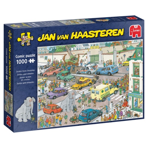 Jan van Haasteren Pussel - Jumbo Goes Shopping 1000 Bitar i gruppen PUSSEL / 1000 bitar hos Spelexperten (22-20028)