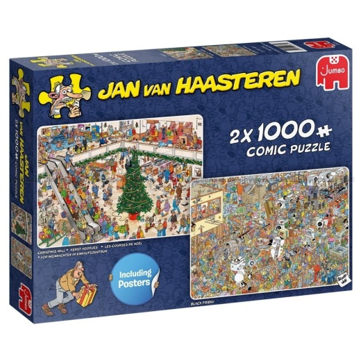 Jan Van Haasteren pussel - Holiday Shopping 2x1000 bitar i gruppen  hos Spelexperten (22-20033)