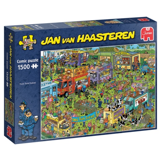 Jan Van Haasteren Pussel: Food Truck Festival 1500 Bitar i gruppen PUSSEL / Jan van Haasteren hos Spelexperten (22-20042)