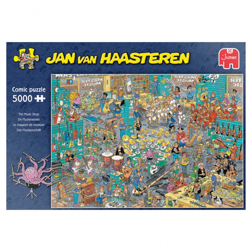 Jan van Haasteren Pussel: The Music Shop 5000 Bitar i gruppen PUSSEL / 2000 bitar > hos Spelexperten (22-20050)