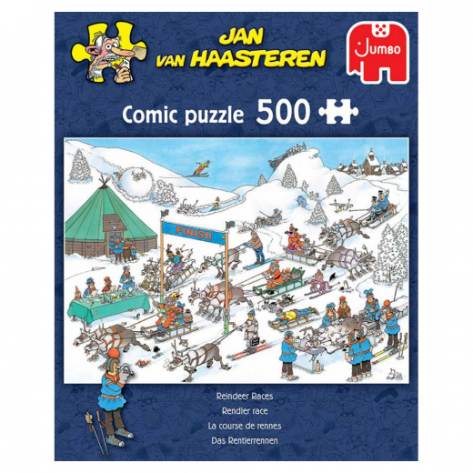 Jan van Haasteren Pussel - Reindeer Races 500 bitar i gruppen PUSSEL / < 750 bitar hos Spelexperten (22-20051)