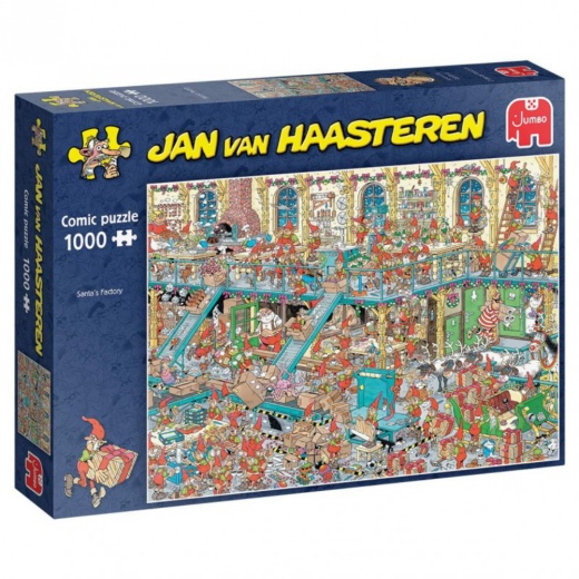 Jan van Haasteren Pussel: Santa's Factory 1000 bitar i gruppen PUSSEL / 1000 bitar hos Spelexperten (22-81974)