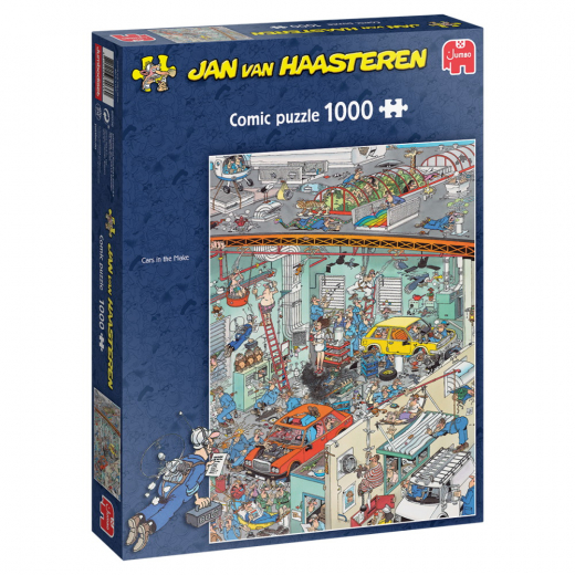 Jan van Haasteren Pussel: Cars In The Make 1000 Bitar i gruppen PUSSEL / Jan van Haasteren hos Spelexperten (22-82036)