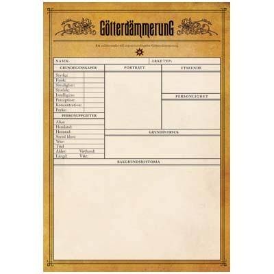 Götterdämmerung: Rollformulär i gruppen SÄLLSKAPSSPEL hos Spelexperten (233)