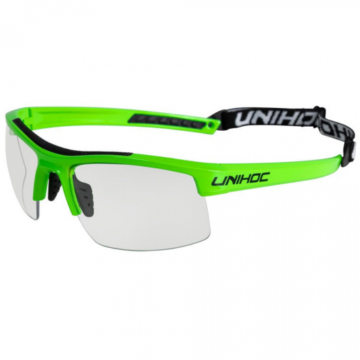 Unihoc - Eyewear Energy Junior Neon Green i gruppen UTOMHUSSPEL / Innebandy / Skyddsglasögon hos Spelexperten (24474)