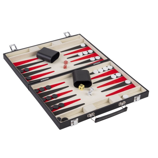 Backgammon Medium Beige i gruppen SÄLLSKAPSSPEL / Backgammon hos Spelexperten (250505)