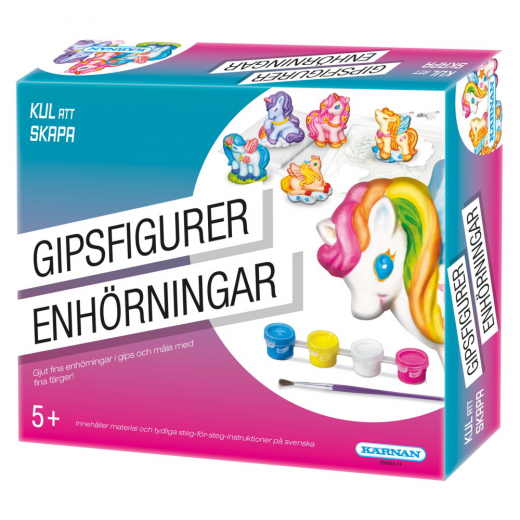 Kul Att Skapa - Gipsfigurer Enhörningar i gruppen LEKSAKER / Skapa & måla hos Spelexperten (250653)