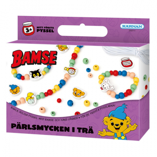 Kul Att Skapa - Pärlsmycken I Trä Med Bamse i gruppen LEKSAKER / Skapa & måla hos Spelexperten (250711)