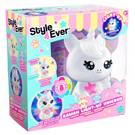 Style 4 Ever Kawaii Light-Up Unicorn i gruppen LEKSAKER hos Spelexperten (26293)