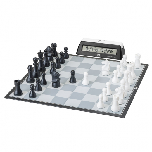 DGT Chess Box with Clock - Grey i gruppen SÄLLSKAPSSPEL / Schack hos Spelexperten (26506)