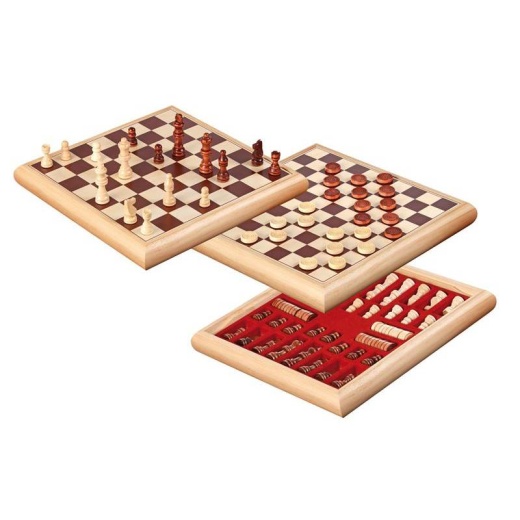 Chess Checkers Box Set i gruppen SÄLLSKAPSSPEL / Klassiska hos Spelexperten (2803)