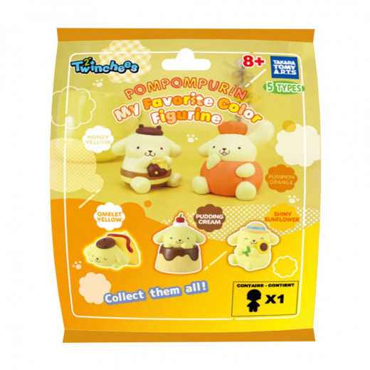 Twinchees Pompompurin My Favorite Color Blindbag i gruppen LEKSAKER / Samlarprylar hos Spelexperten (314-806551)