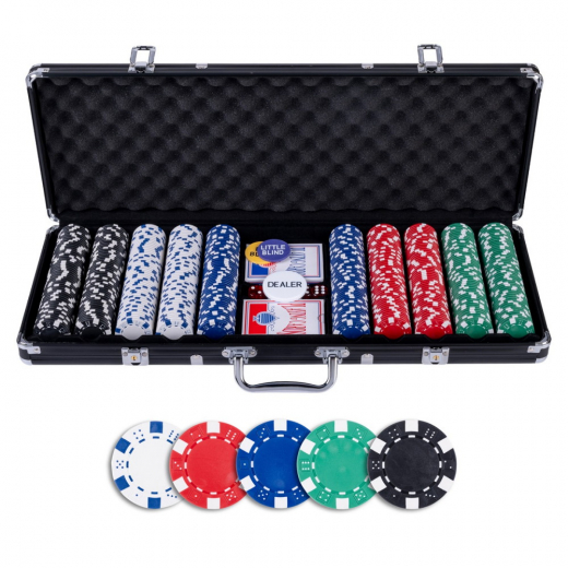 Pokerset Black Basic 500 i gruppen SÄLLSKAPSSPEL / Poker & casino / Pokerset hos Spelexperten (320916)