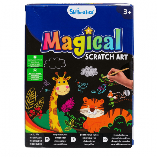 Magical Scratch Art - Djur i gruppen LEKSAKER / Skapa & måla / Skillmatics hos Spelexperten (33002265)