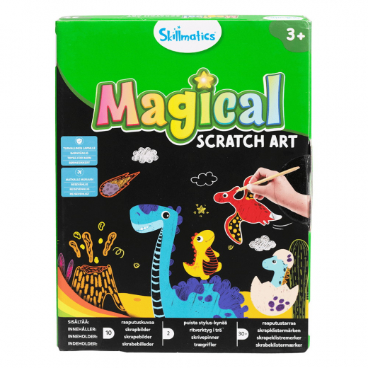 Magical Scratch Art - Dinosaurier i gruppen LEKSAKER / Skapa & måla / Skillmatics hos Spelexperten (33002266)