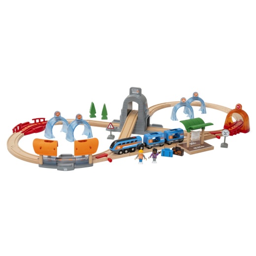 Brio Tågset - Smart Tech Sound Action Tunnel Travel Set i gruppen LEKSAKER / BRIO trätåg hos Spelexperten (33972)