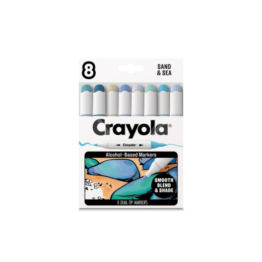 Crayola Art Markers 8st - Sand & Sea i gruppen LEKSAKER / Skapa & måla / Crayola hos Spelexperten (358-586805)