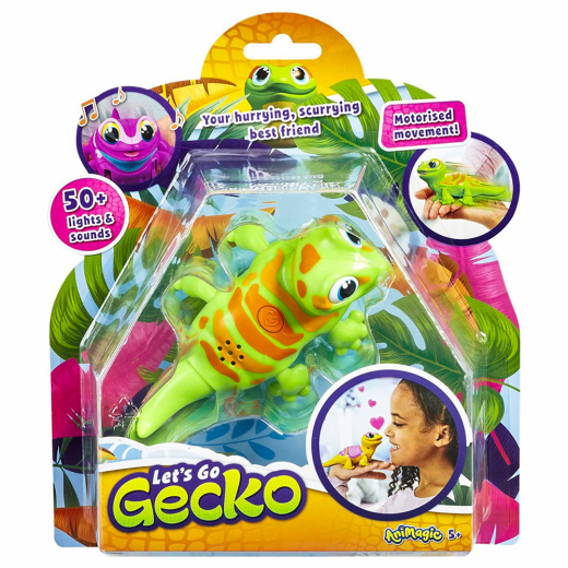 Animagic Lets Go Gecko - Grön i gruppen LEKSAKER / Interaktiva leksaker hos Spelexperten (36023026-G)