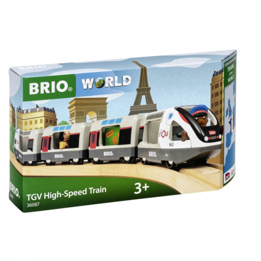 Brio Trätåg - TGV Höghastighetståg i gruppen LEKSAKER / BRIO trätåg / Lok och vagnar hos Spelexperten (36087)