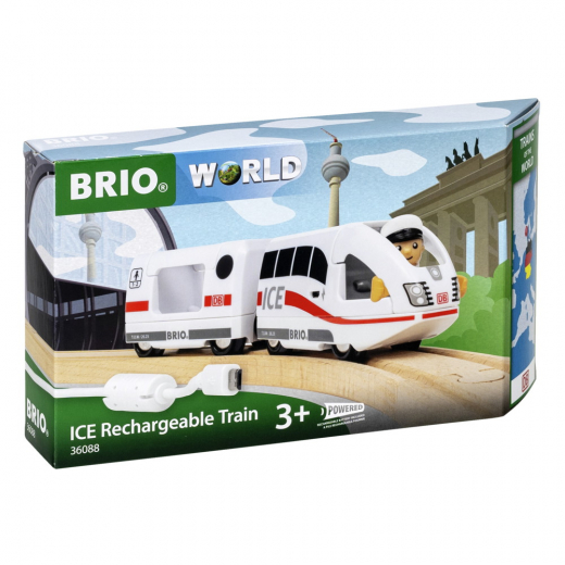 Brio Trätåg - ICE Laddningsbart Tåg i gruppen LEKSAKER / BRIO trätåg / Lok och vagnar hos Spelexperten (36088)