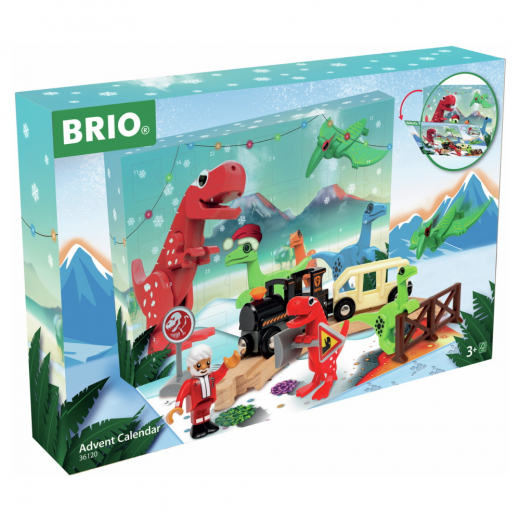 Brio Adventskalender - Tåg och Dinosaurier i gruppen LEKSAKER / BRIO trätåg / Tågset hos Spelexperten (36120)