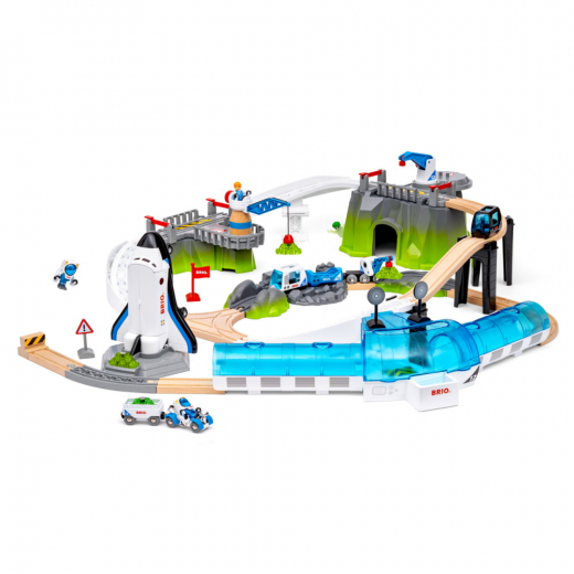 Brio Tågset - Rymden Deluxe Set i gruppen LEKSAKER / BRIO trätåg / Tågset hos Spelexperten (36157)