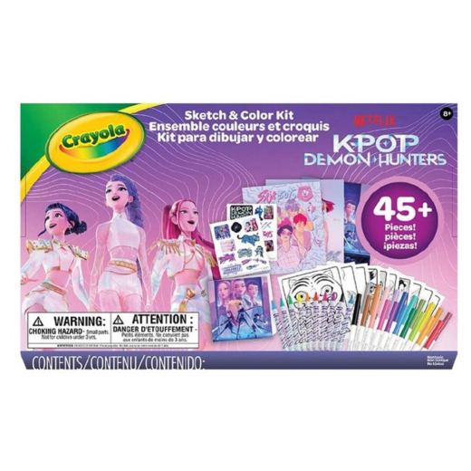 K-pop Demon Hunters Crayola Skiss och färglåda i gruppen LEKSAKER / Skapa & måla / Crayola hos Spelexperten (374-040018)