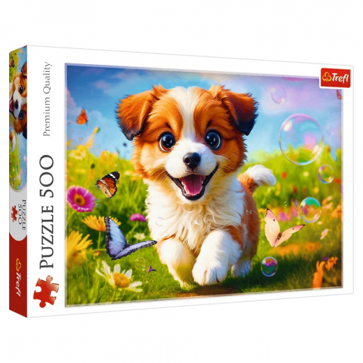 Trefl Pussel Happy Puppy 500 Bitar i gruppen PUSSEL / < 750 bitar hos Spelexperten (37524)