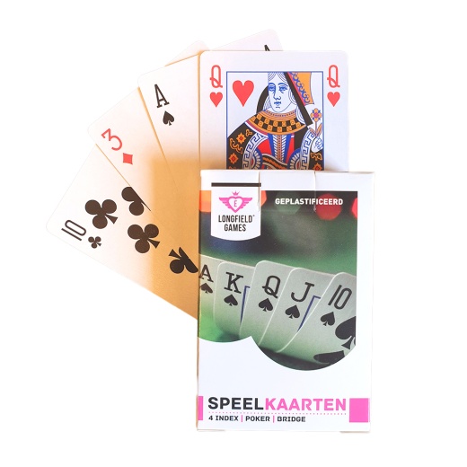 Longfield kortlek Regular 4 index i gruppen SÄLLSKAPSSPEL / Poker & casino / Bridge hos Spelexperten (390111)