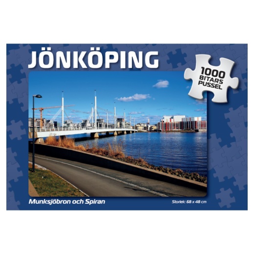 Svenska Pussel: Jönköping Munksjöbron och Spiran 1000 Bitar i gruppen PUSSEL / 1000 bitar hos Spelexperten (4045)
