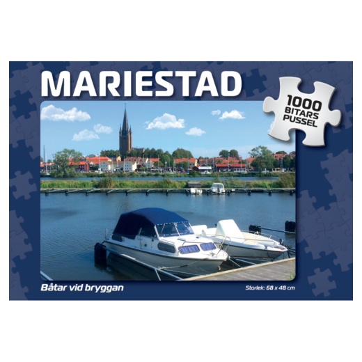 Svenska Pussel: Mariestad Båtar vid bryggan 1000 Bitar i gruppen PUSSEL / 1000 bitar hos Spelexperten (4061)